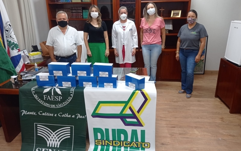 Piquerobi-SP recebe doação de 250 kit de teste rápido para COVID-19 do Sindicato Rural de Presidente Venceslau-SP