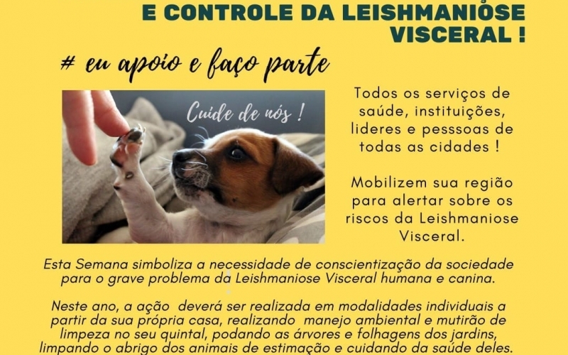 Saúde alerta para Semana Nacional de Controle e Combate às Leishmanioses